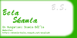 bela skamla business card